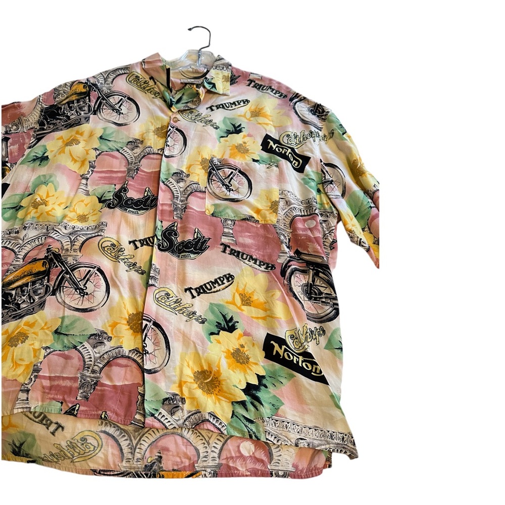 COPY - Bush Killarney Hawaiian style shirt Triumph LG Motorcycle Norton Calthor…